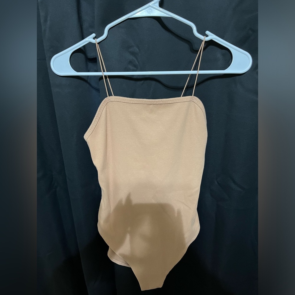 women’s spaghetti strap ribbed body suit